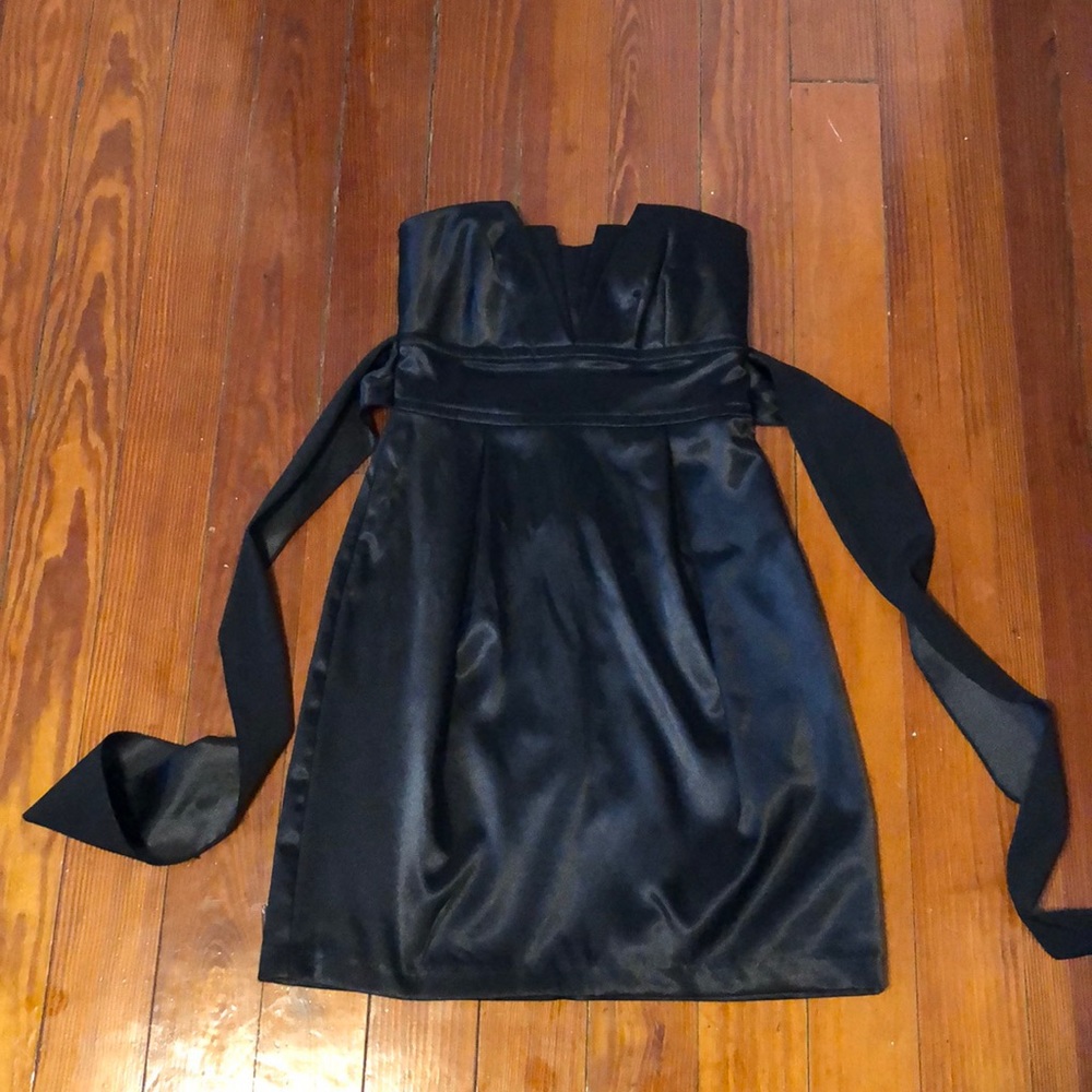 Strapless mini dress